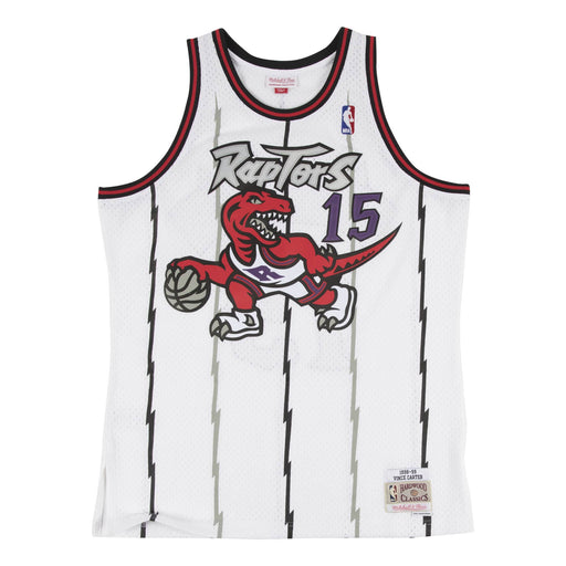 Vince Carter Toronto Raptors NBA Mitchell & Ness Men's White 1998-99 Hardwood Classics Swingman Jersey