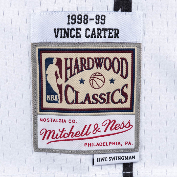 Vince Carter Toronto Raptors NBA Mitchell & Ness Men's White 1998-99 Hardwood Classics Swingman Jersey