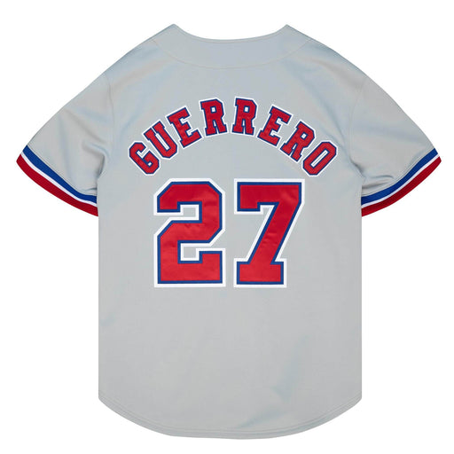 Mitchell & Ness Men's Mitchell & Ness Vladimir Guerrero Blue Montreal Expos  Cooperstown Collection Mesh Batting Practice Button-Up Jersey