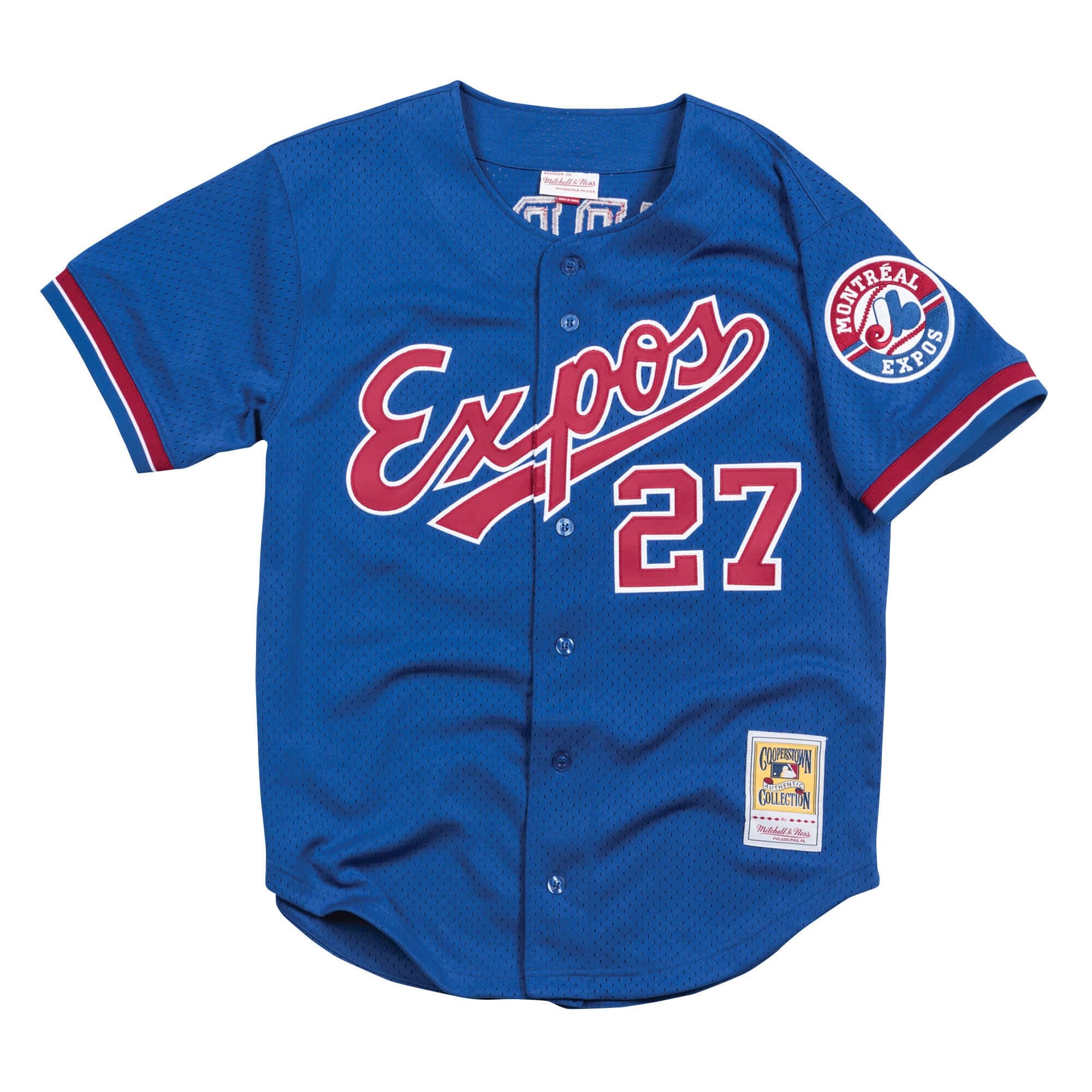 Vladimir Guerrero Montreal Expos MLB Mitchell & Ness Men's Royal Blue 2002 Authentic BP Jersey