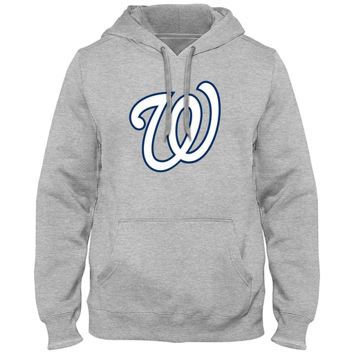 Washington Nationals MLB Bulletin Men's Athletic Grey Express Twill Logo Hoodie