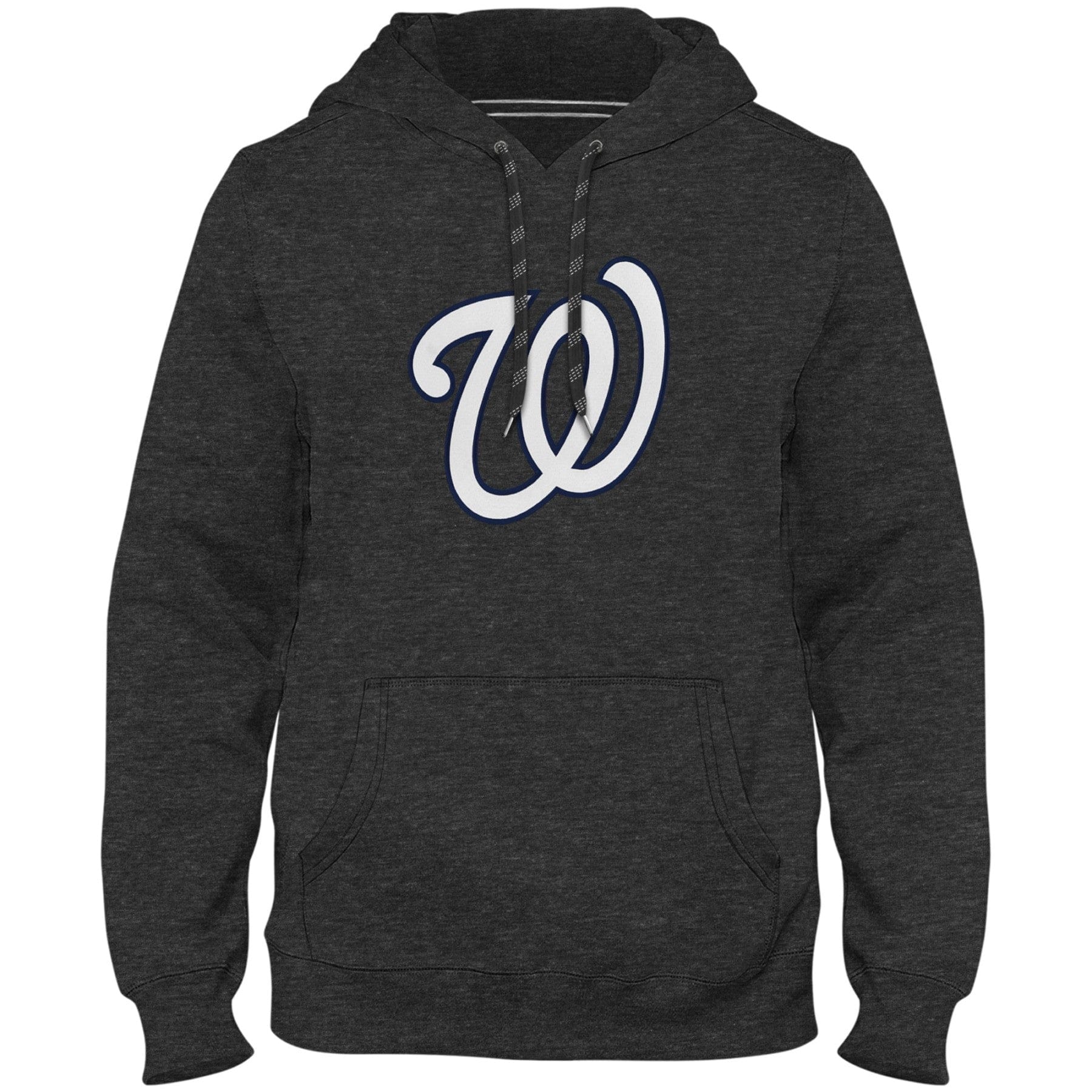 Washington Nationals MLB Bulletin Men's Charcoal Express Twill Logo Hoodie