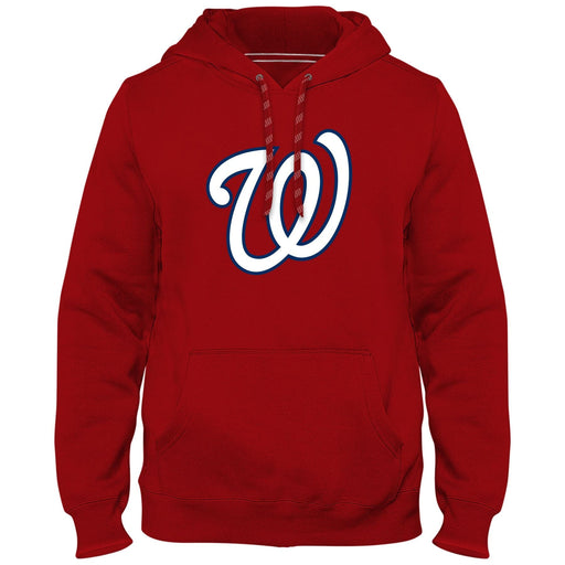 Washington Nationals MLB Bulletin Men's Red Express Twill Logo Hoodie