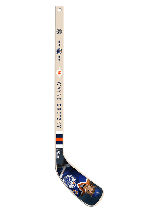 Wayne Gretzky Edmonton Oilers NHL Inglasco Alumni Mini Wooden Stick