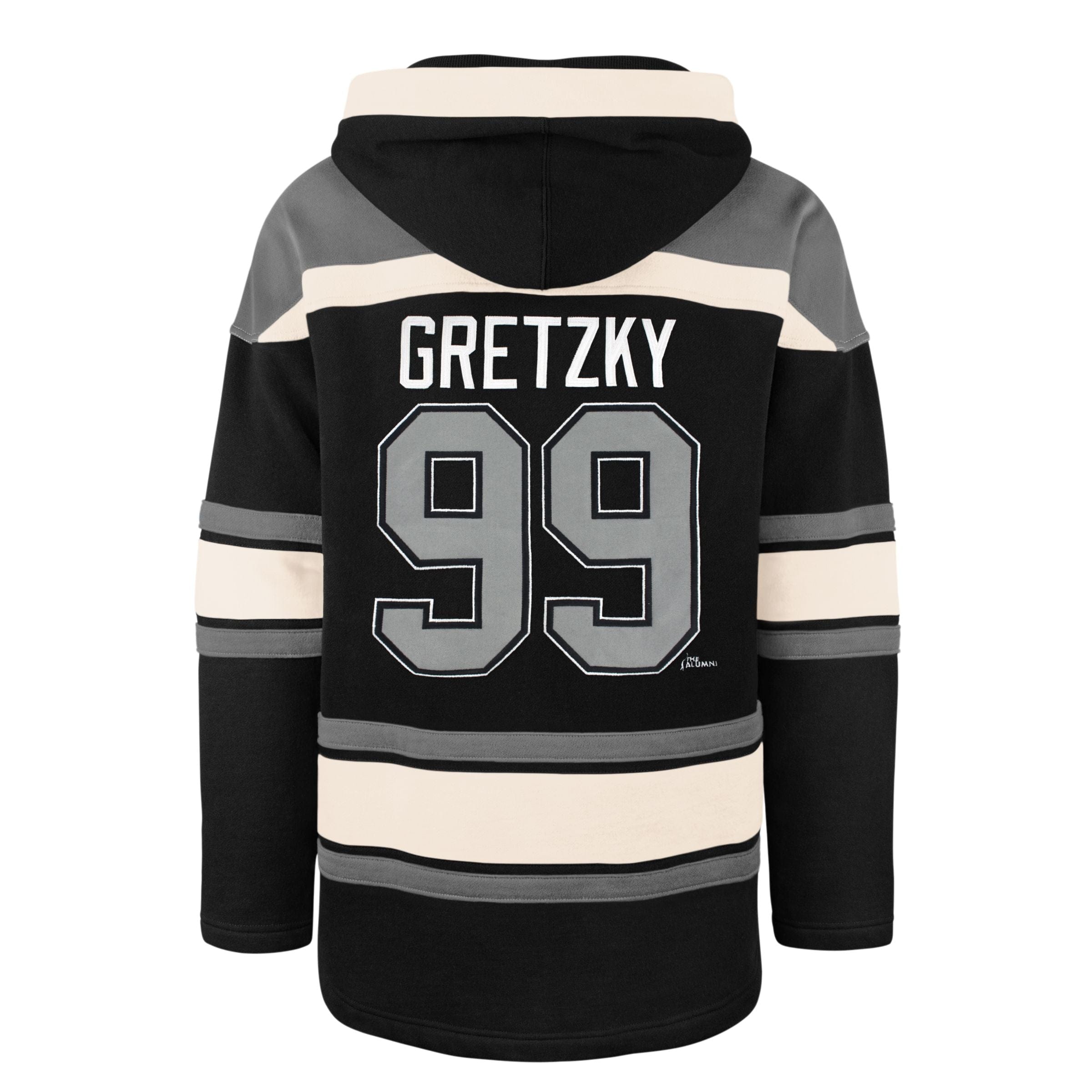 Wayne Gretzky Los Angeles Kings NHL 47 Brand Men's Black Heavyweight Lacer Hoodie