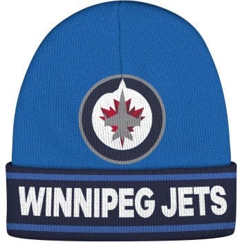 Winnipeg Jets NHL Adidas Men's Blue Cuff Knit Hat