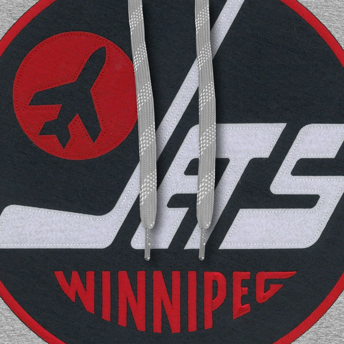 Winnipeg Jets NHL Bulletin Men's Athletic Grey Express Twill Logo Hoodie
