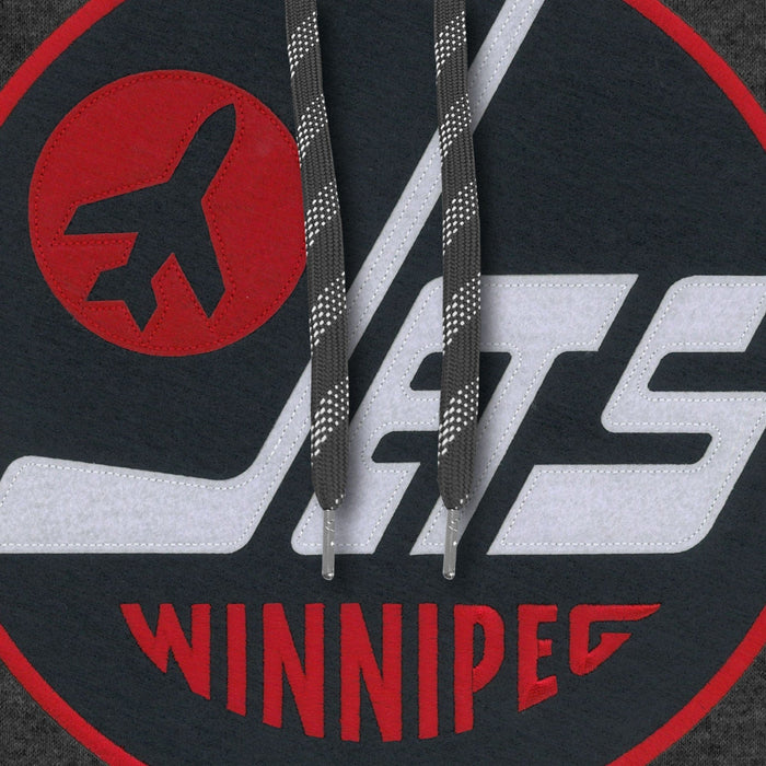 Winnipeg Jets NHL Bulletin Men's Charcoal Express Twill Logo Hoodie
